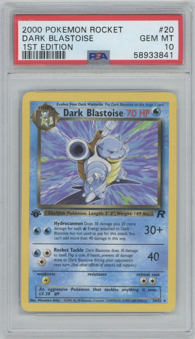 2000 Pokémon Rocket #20 Dark Blastoise