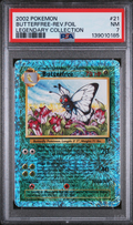 2002 Pokémon Legendary Collection #21 Butterfree - Reverse Foil (PSA 7 NM)
