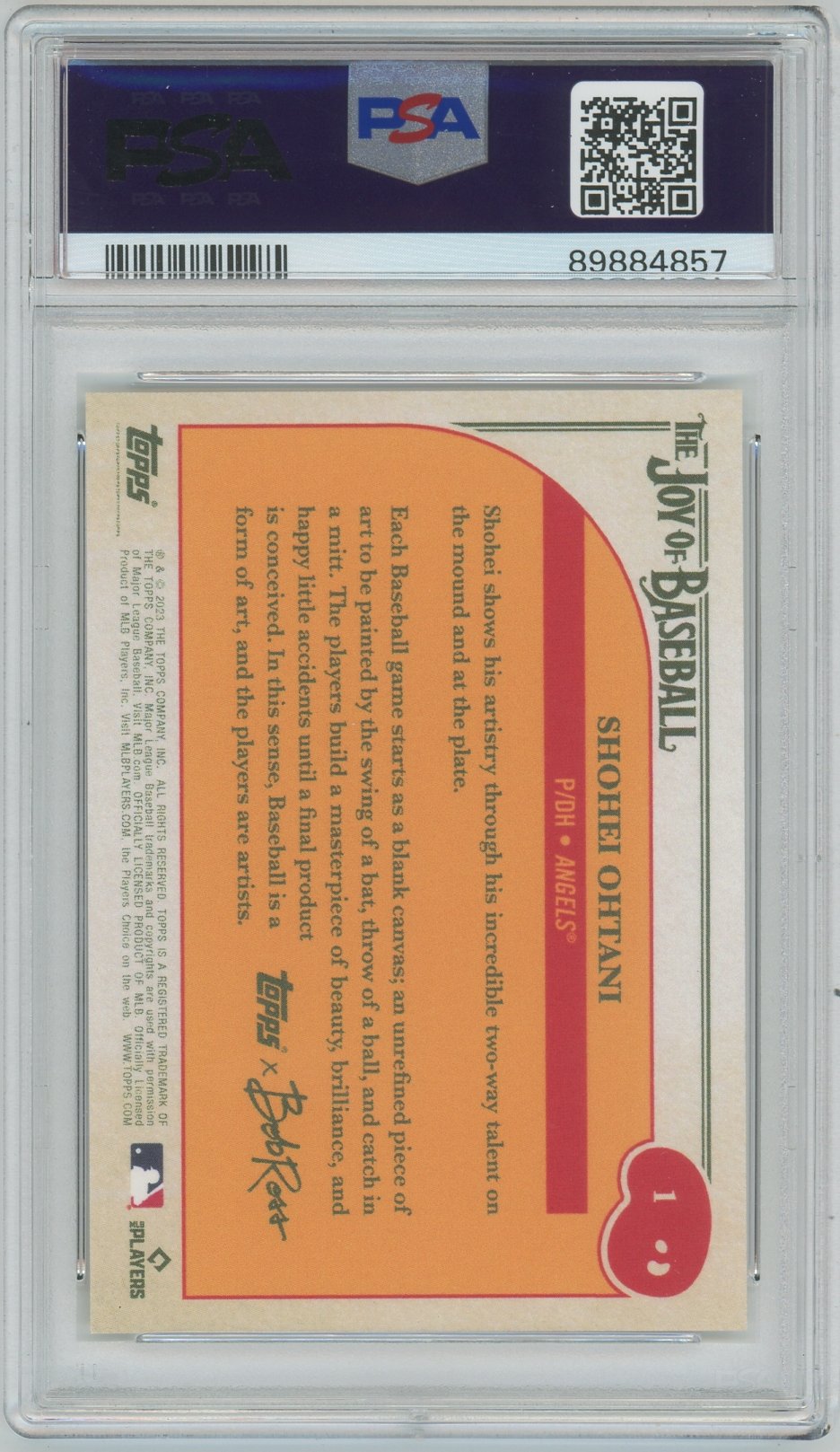 2023 Topps X Bob Ross the Joy of Baseball #1 Shohei Ohtani (PSA 10)