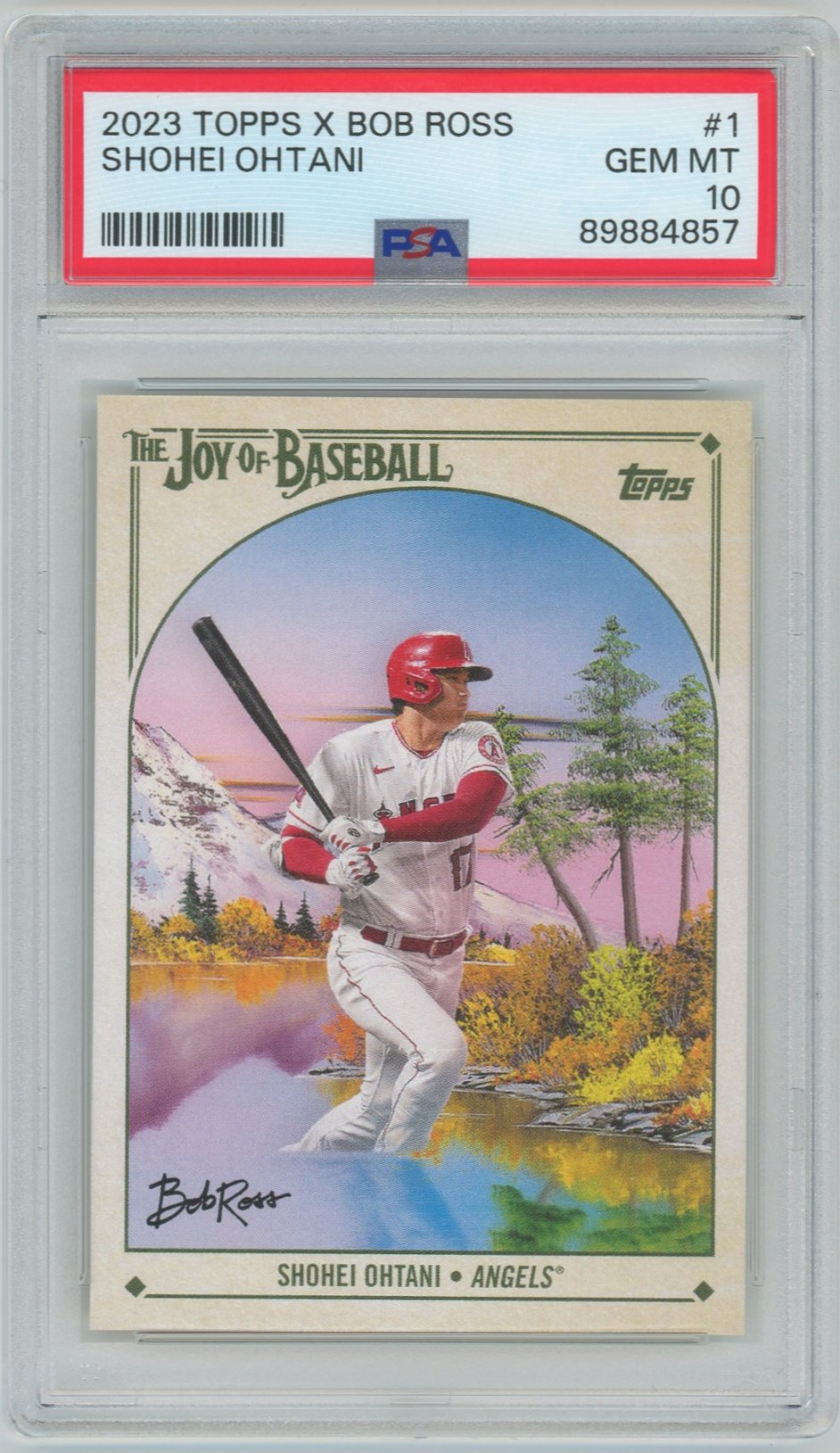2023 Topps X Bob Ross the Joy of Baseball #1 Shohei Ohtani (PSA 10)